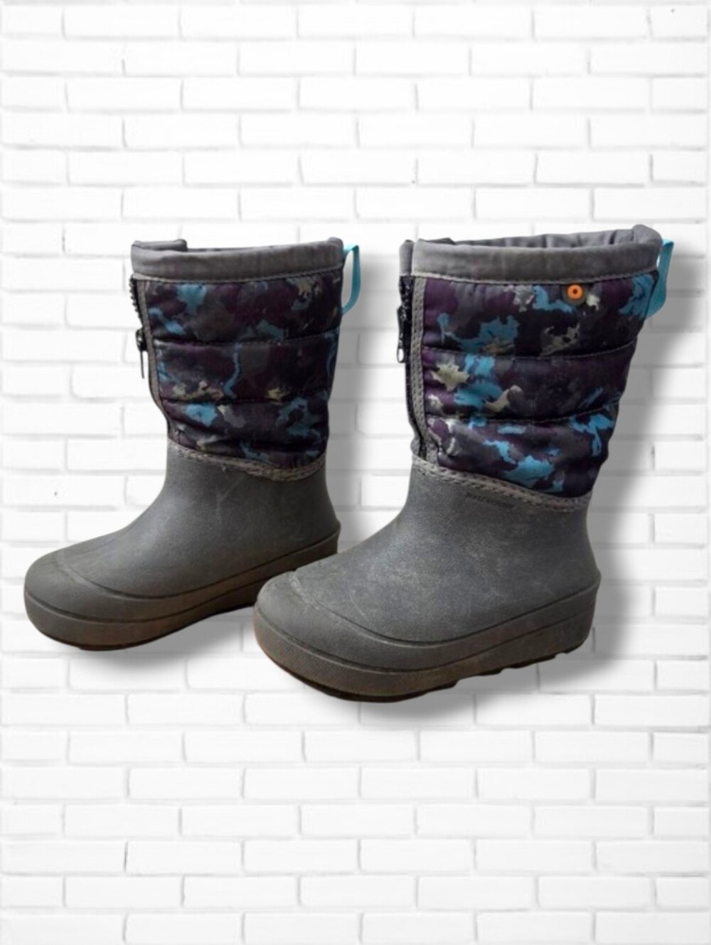 Bogs Snow Shell Zip Camo Texture Snow Boots Unisex Size 11T